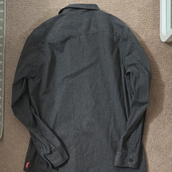 Wrangler Size L Supreme Gray Button-Up Shirt - Picture 4 of 5
